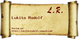 Lukits Rudolf névjegykártya